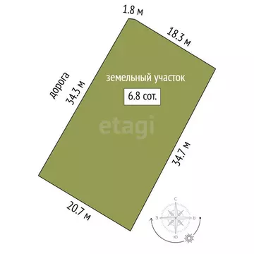 Участок в Тюменский муниципальный округ, СНТ Майское, Гранатовая улица ...