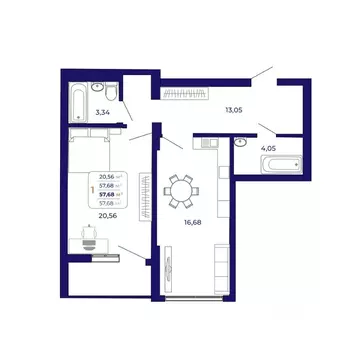 1-к кв. Башкортостан, Уфа Затон-Восточный жилрайон, Паруса жилой ...