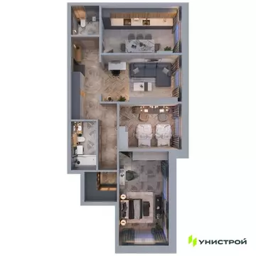 3-к кв. Татарстан, Казань проезд Юнуса Ахметзянова, 5 (89.26 м)