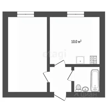 1-к кв. Тюменская область, Тюмень ул. Пермякова, 7а (31.5 м)