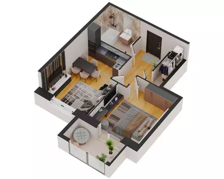 1-к кв. Удмуртия, Ижевск Новая Восьмая ул., 67 (53.6 м)