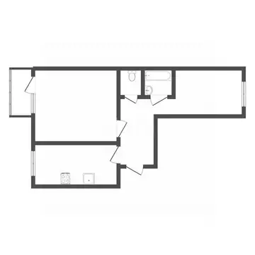 2-к кв. Воронежская область, Воронеж Волгоградская ул., 1к2 (45.6 м)