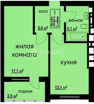 1-к кв. Калининградская область, Калининград Старокаменная ул., 3А ...