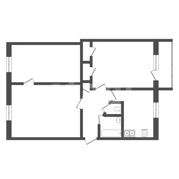3-комнатная квартира: Тюмень, Севастопольская улица, 21 (57 м)