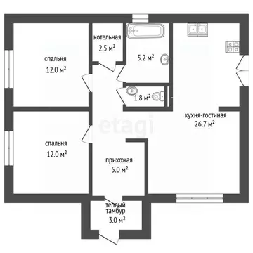Дом в Тюменская область, Тюменский муниципальный округ, с. Каменка, ...
