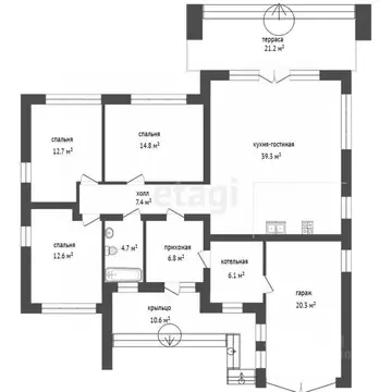 Дом в Тюменская область, Тюменский муниципальный округ, с. Кулаково, ...