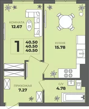 1-к кв. Калининградская область, Калининград ул. Генерала Толстикова, ...