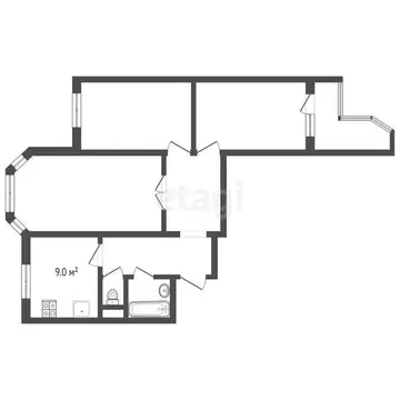 4-комнатная квартира: Абакан, улица Авиаторов, 8 (90 м)