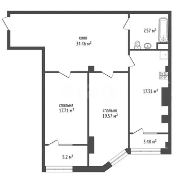 3-комнатная квартира: Нальчик, улица Атажукина, 11 (106.7 м)