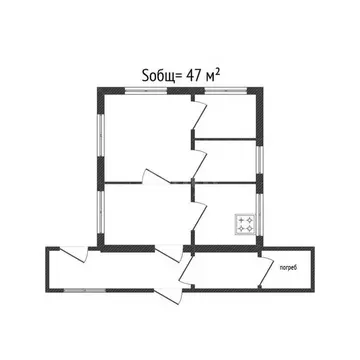 Дом в Брянская область, Унечский район, с. Старая Гута Октябрьская ул. ...