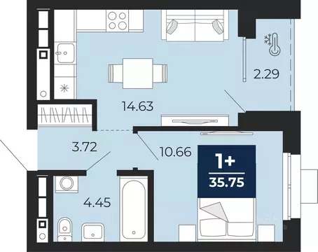 1-к кв. Свердловская область, Екатеринбург Юго-Западный жилрайон,  ...
