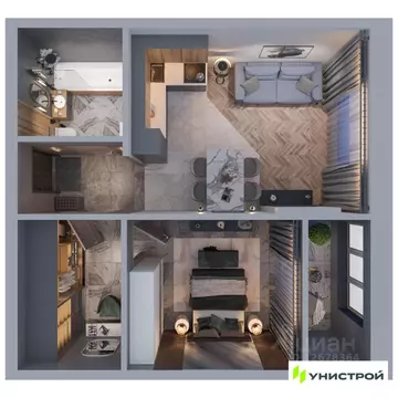 1-к кв. Татарстан, Казань проезд Юнуса Ахметзянова, 5 (46.14 м)