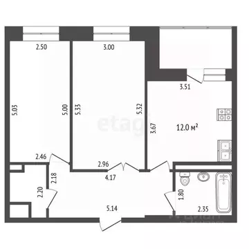 2-к кв. Челябинская область, Челябинск ул. Коммунаров, 34 (56.6 м)