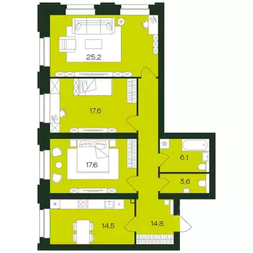 3-к кв. Чувашия, Чебоксары просп. Чебоксарский, 45к2 (99.9 м)