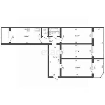3-к кв. Марий Эл, Йошкар-Ола Пролетарская ул., 9Б (75.2 м)