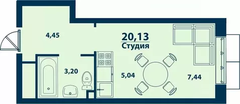1-к кв. Башкортостан, Уфа ул. Ивана Спатара, 14 (20.13 м)