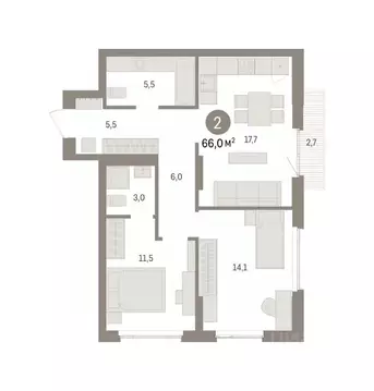 2-к кв. Свердловская область, Екатеринбург Сортировочный жилрайон, ...