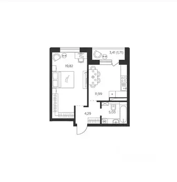 1-к кв. Краснодарский край, Краснодар  (42.84 м)