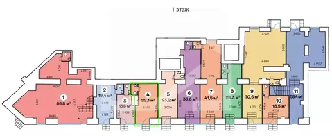 Помещение свободного назначения в Москва Ленинский просп., 70/11 (22 ...