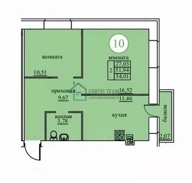 2-к кв. Ярославская область, Ярославский муниципальный округ, пос. ...