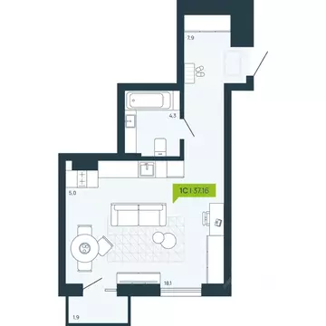 1-к кв. Новосибирская область, Новосибирск Затулинский жилмассив, ул. ...