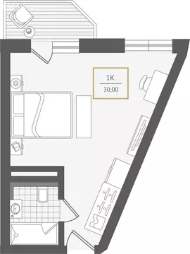 1-комнатная квартира: Адлер, улица Ленина, 280А (30.7 м)