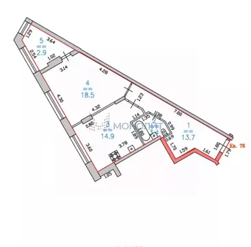 1-к кв. Нижегородская область, Нижний Новгород ул. Владимира ...