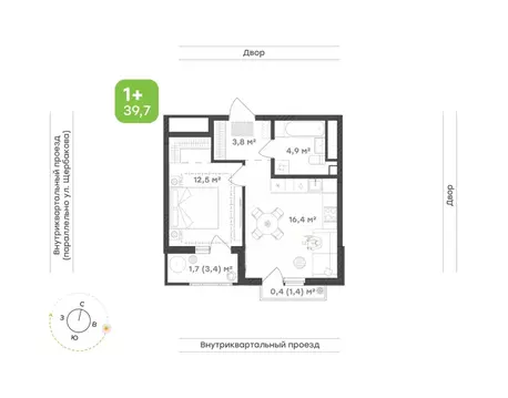1-к кв. Свердловская область, Екатеринбург Уктус жилрайон, Cемейный ...