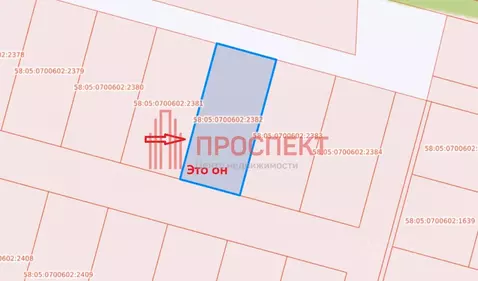 Участок в Пензенская область, с. Бессоновка ул. Славы (9.1 сот.)