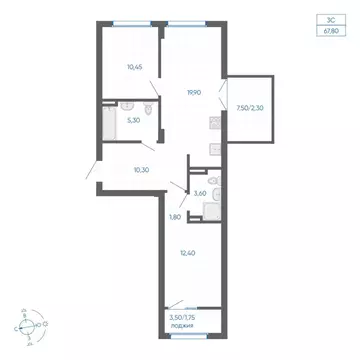 2-к кв. Челябинская область, Челябинский городской округ, пос. ...