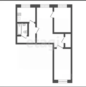 3-к кв. Тульская область, Тула Красноармейский просп., 38 (57.0 м)