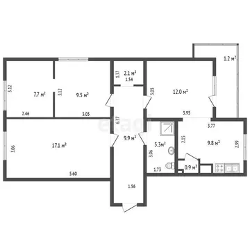 4-комнатная квартира: Санкт-Петербург, улица Латышских Стрелков, 5к2 ...