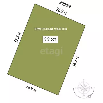 Участок в Тюмень, улица Бориса Збарского (9.86 м)