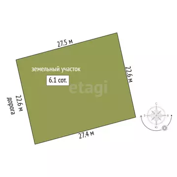 Участок в Калиновка, улица Горького (6.12 м)