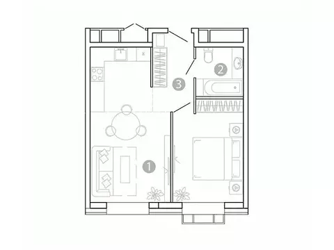1-к кв. Забайкальский край, Чита 1-я Коллективная ул., 6 СТР (43.0 м)