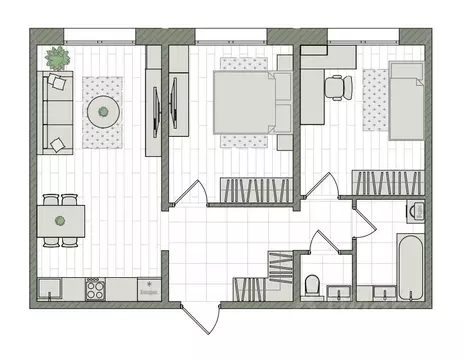 3-к кв. Кировская область, Киров бул. Прибрежный, 6 (59.8 м)