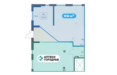 Торговая площадь в Москва ул. Любучанская, 2к1 (68 м)
