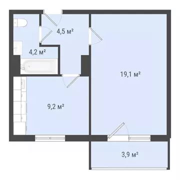1-к кв. Омская область, Омск проезд 4-й Амурский, 5 (37.0 м)