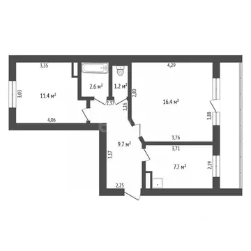 2-к кв. Амурская область, Ивановский муниципальный округ, с. Березовка ...