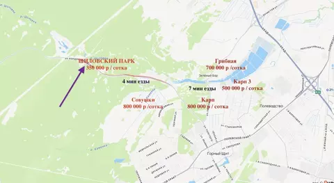 Участок в Свердловская область, Екатеринбург ул. Кордон Шиловский ...
