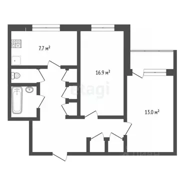 2-к кв. Ямало-Ненецкий АО, Новый Уренгой Советский мкр, 4/4 (54.5 м)