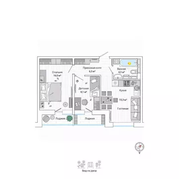 3-к кв. Приморский край, Владивосток ул. Нейбута (53.0 м)