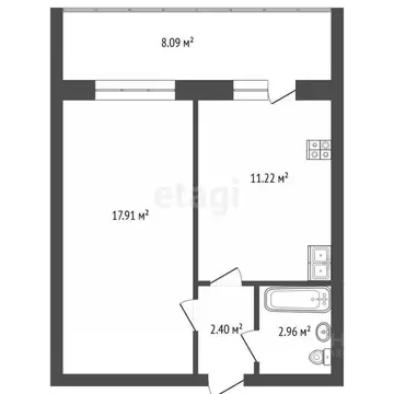 1-к кв. Тюменская область, Тюмень Мелиораторов мкр, ул. Голышева, 5 ...