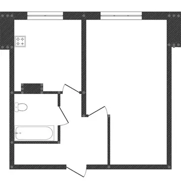 1-комнатная квартира: Омск, микрорайон Заозёрный, проспект Менделеева, ...