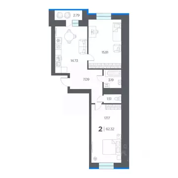 2-к кв. Рязанская область, Рязанский район, Дядьковское с/пос, с. ...