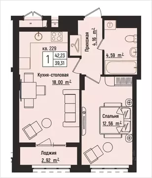 1-к кв. Нижегородская область, Нижний Новгород Литературная ул., 5 ...