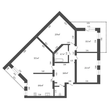 4-комнатная квартира: Тюмень, Сургутская улица, 11к2 (151.3 м)