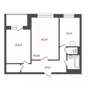 2-к кв. Красноярский край, Красноярск ул. Мичурина, 14 (52.0 м)