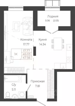 1-к кв. Алтай, Майминский район, с. Майма ул. Энергетиков (47.56 м)