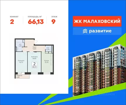 2-к кв. Московская область, Раменский муниципальный округ, Родники пгт ...